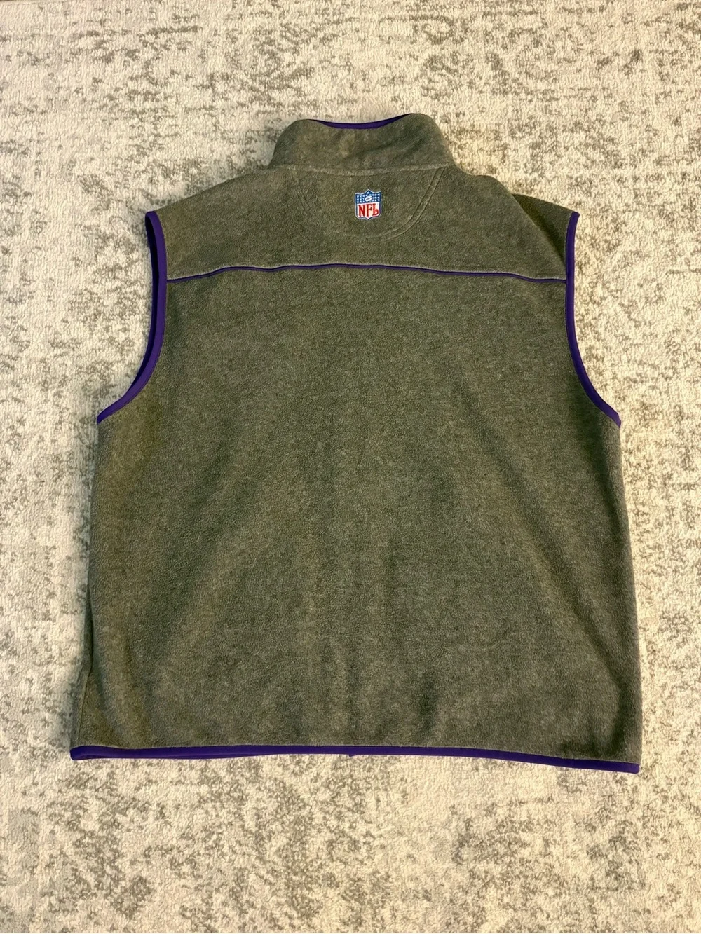 Men’s XL Puma Minnesota Vikings Grey & Purple Full Zip Vest